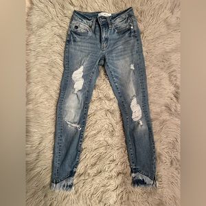 Kancan skinny distressed jeans